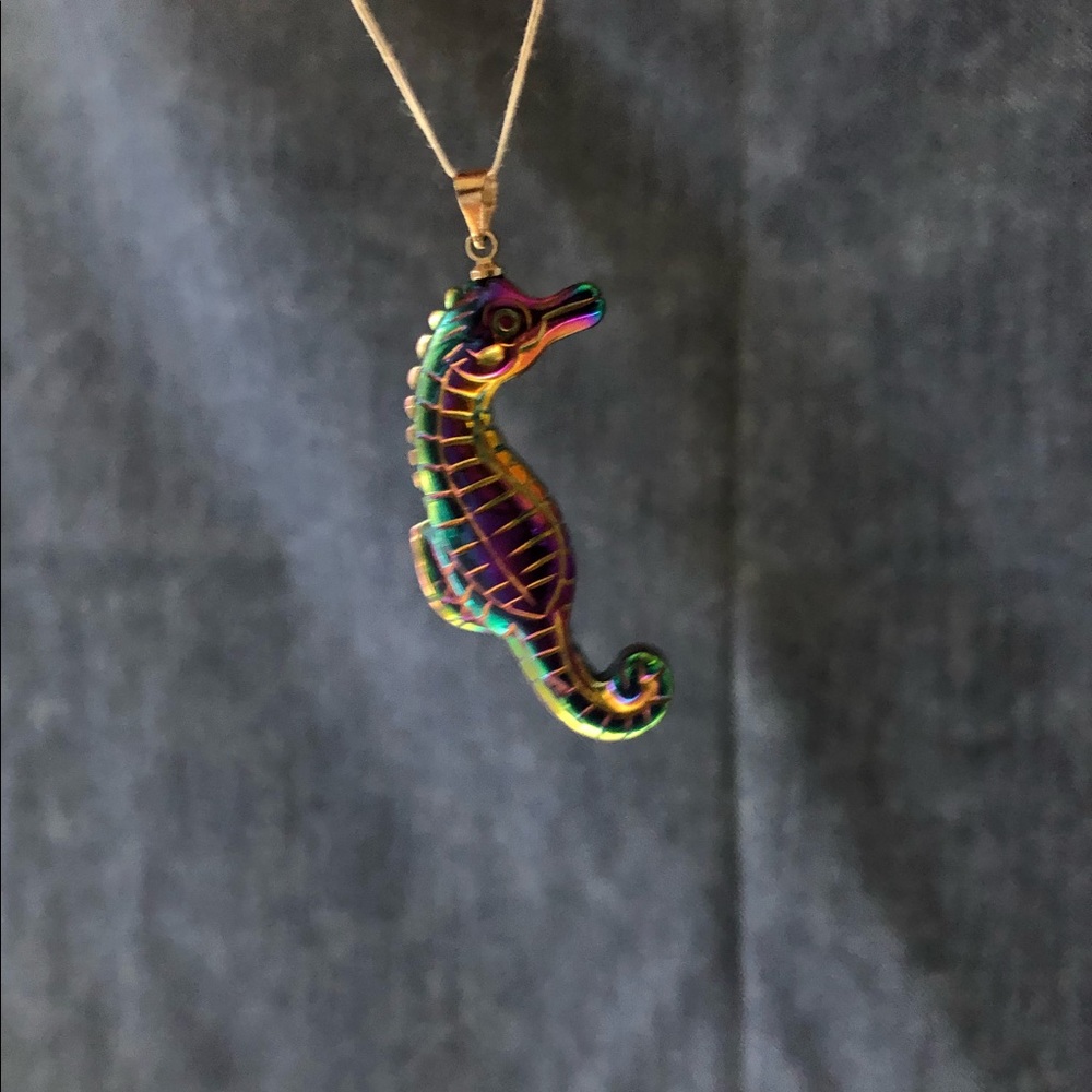 Rainbow Seahorse Pendant